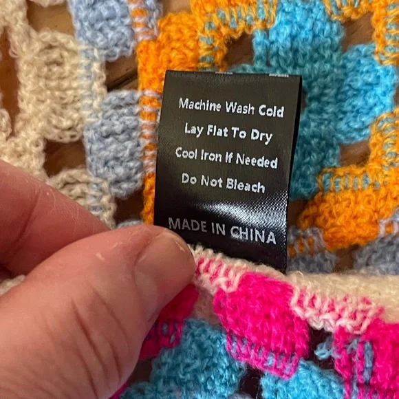 POL One Boho Granny Square Crochet Duster Cardigan Sweater OS - Picture 9 of 12